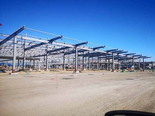 Modern Drawing Design Prefab Steel Warehouse Buildings Hot Dip Galvanized