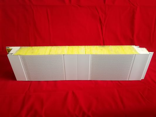 Steel Glasswool Acoustic PUF Panel House roof Thermal Resistance Customized