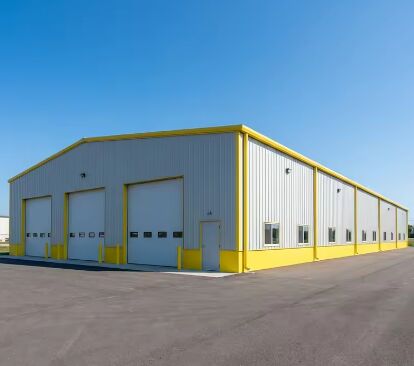 bâtiment industriel modulaire en acier préfabriqué avec revêtement de panneau sandwich