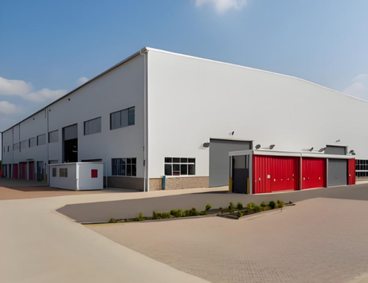 Bâtiment de stockage modulaire de cadre léger d'entrepôt de centre logistique de structure métallique préfabriquée industrielle