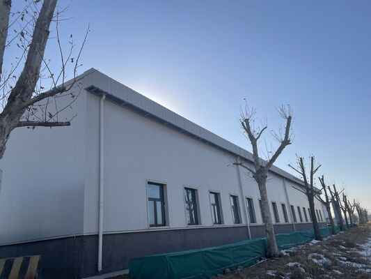 Atelier de structure métallique à poutre en H haute résistance, bâtiment métallique industriel préfabriqué avec option de panneau ignifuge